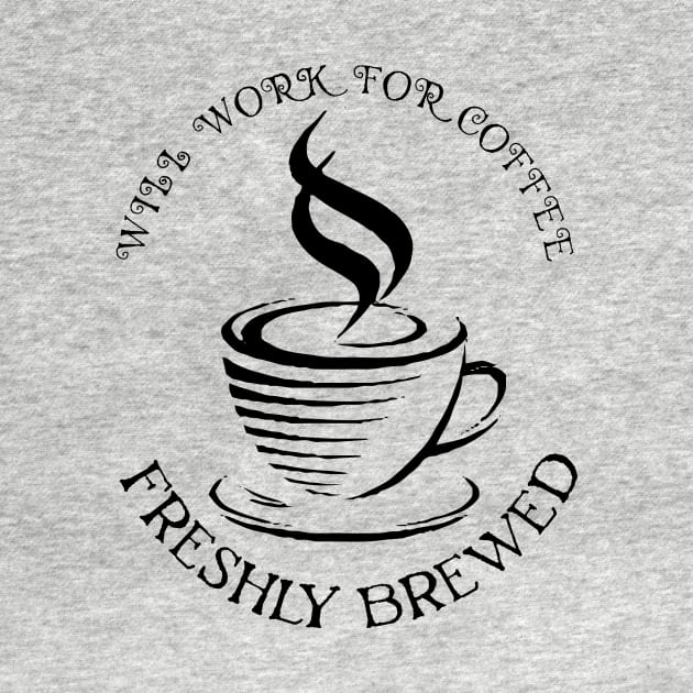will work for coffee by kreptiliya